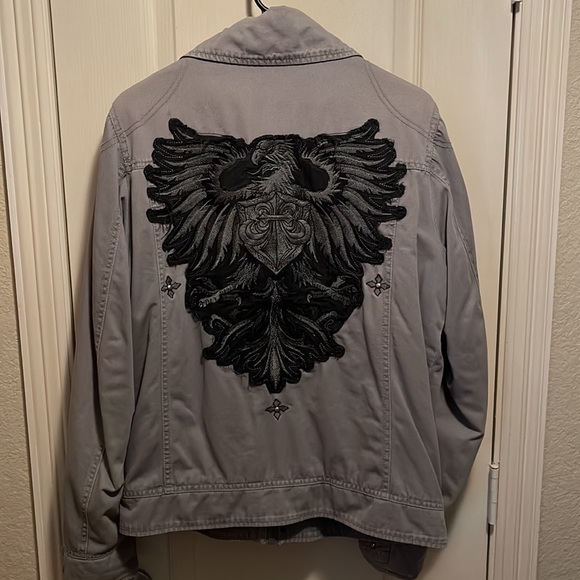 Rare🔥💥 Affliction limited Edition Unisex bomber jacket/coat w/ faux fur lining - Picture 6 of 17